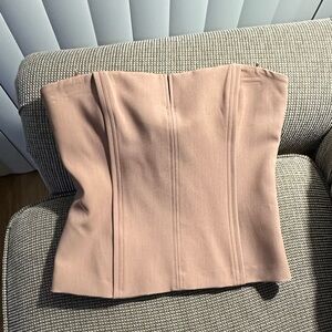 ZARA Beige Bustier Top Blouse